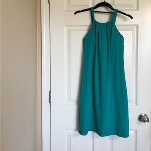 Athleta XS swim dress halter womens green beach pool cover up